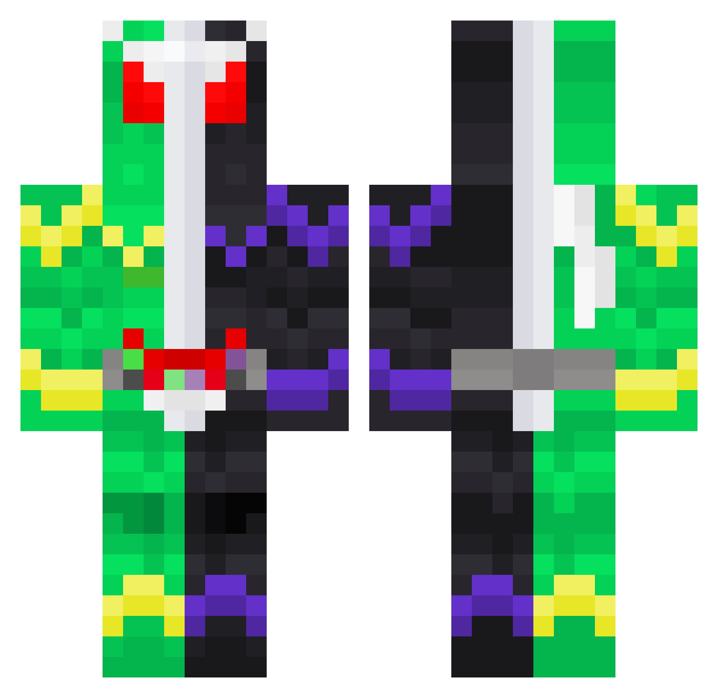 HKjulian Minecraft skin, front and back view