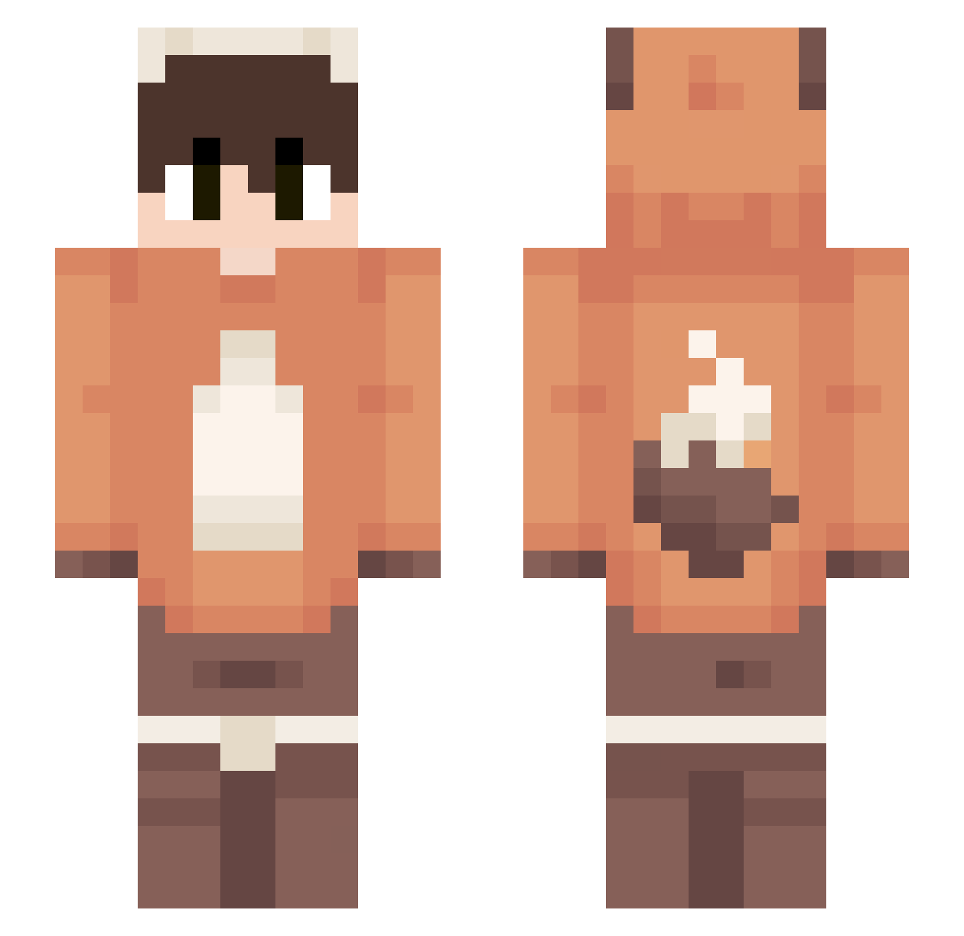 Itz_SweetFoxy Minecraft skin, front and back view