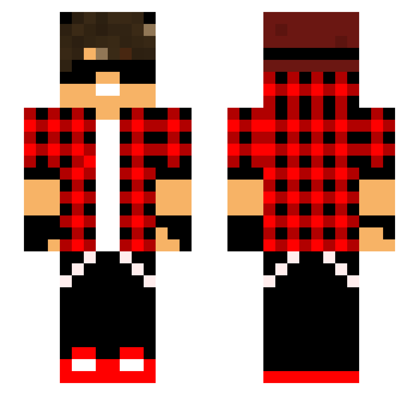 UnderCraft Minecraft skin, front and back view