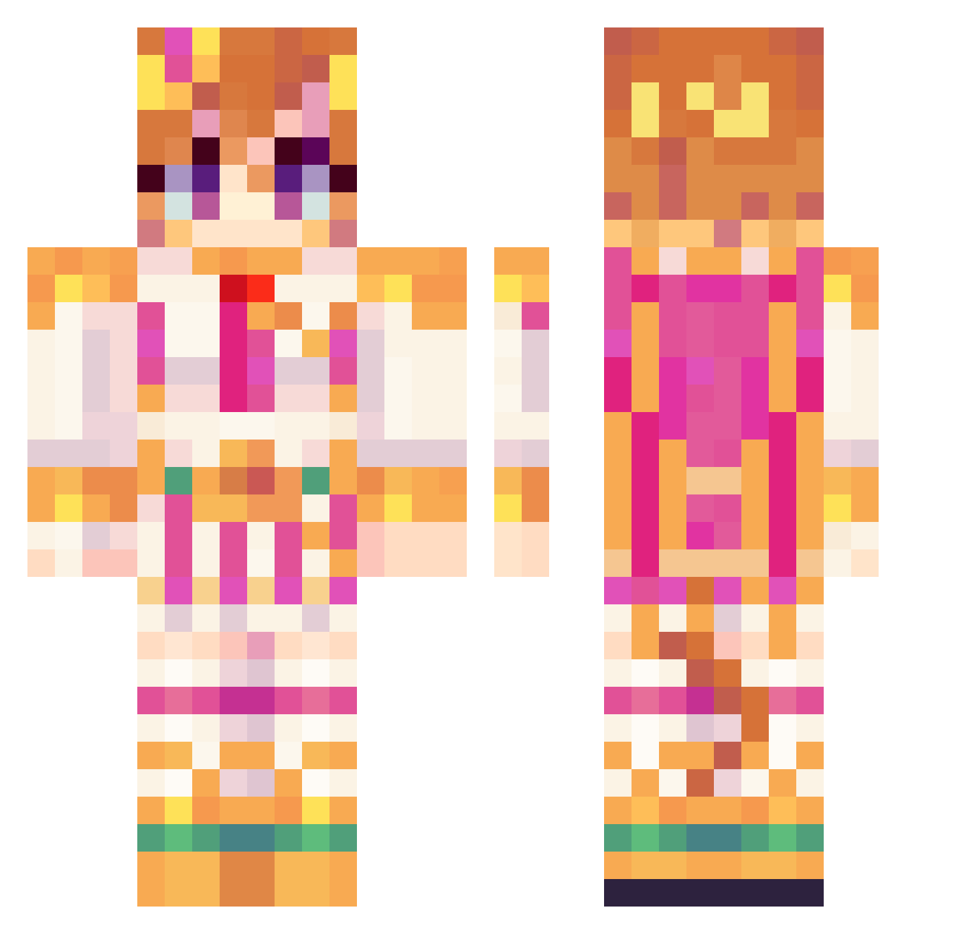 NAPgamer0 Minecraft skin, front and back view