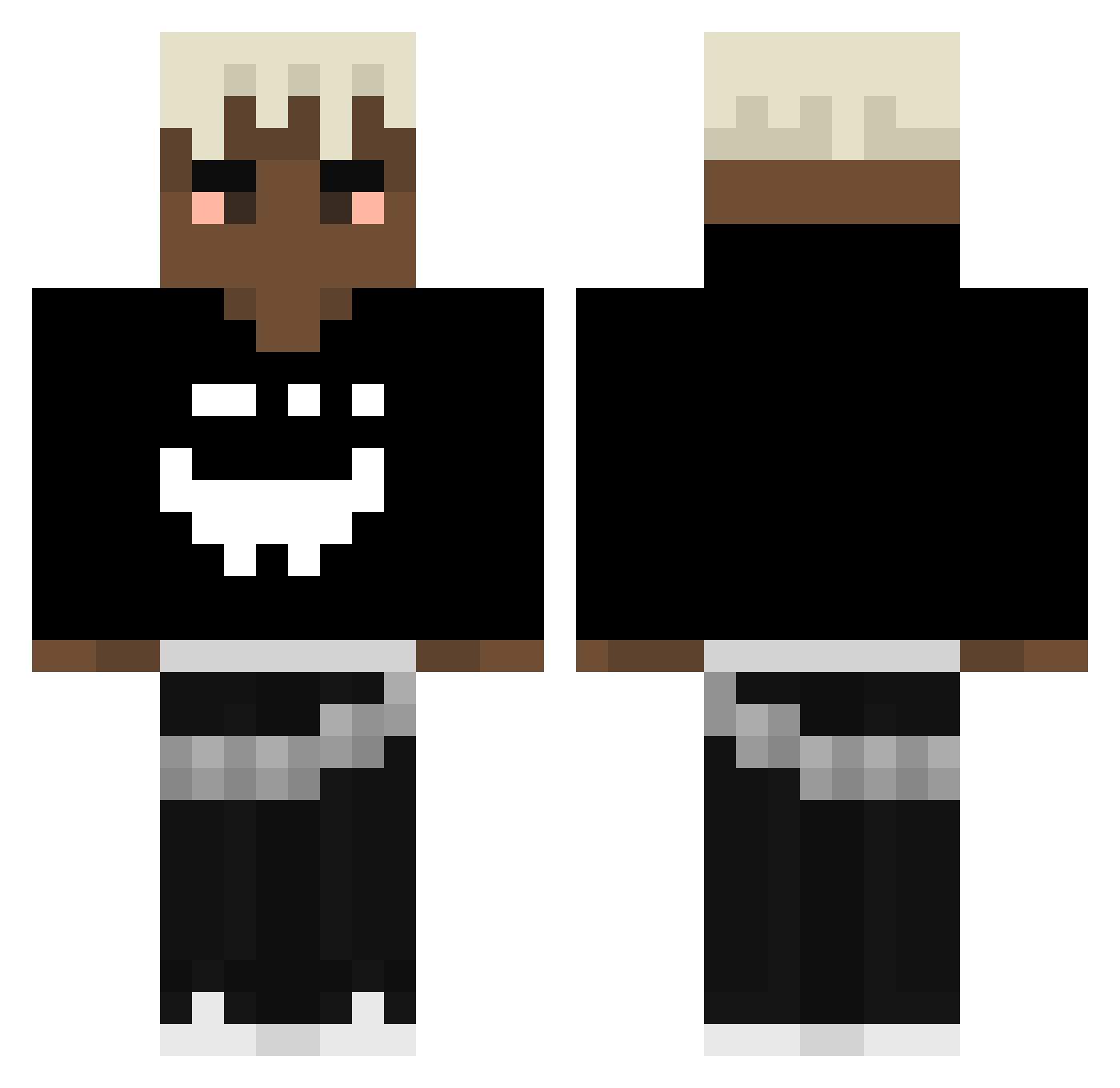 yungoliver Minecraft skin, front and back view