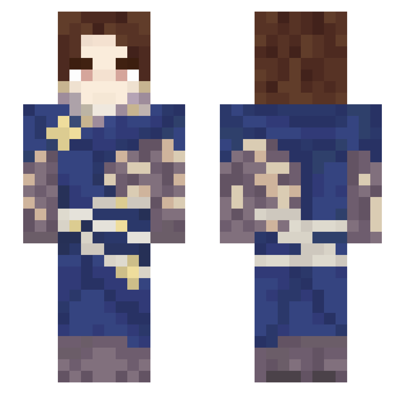 xEmsito_ Minecraft skin, front and back view