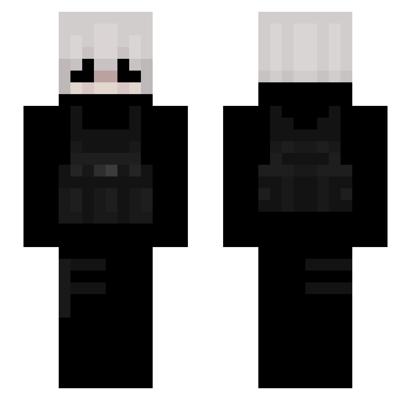 Rekoss Minecraft skin, front and back view