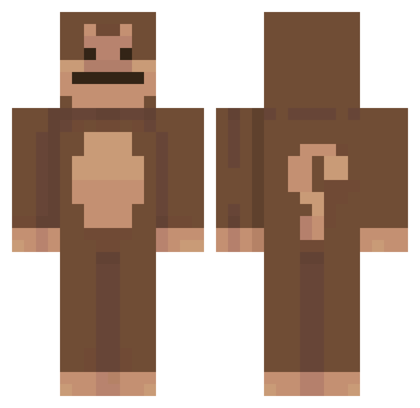TaroSakamoto Minecraft skin, front and back view