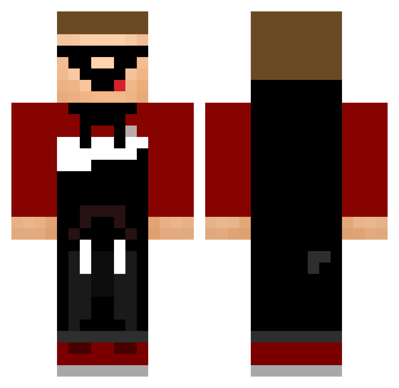 Sangeppata Minecraft skin, front and back view