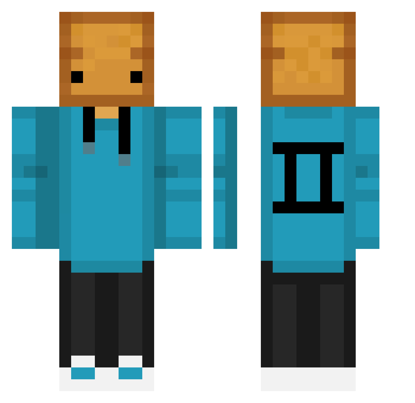 Bakugan_21 Minecraft skin, front and back view