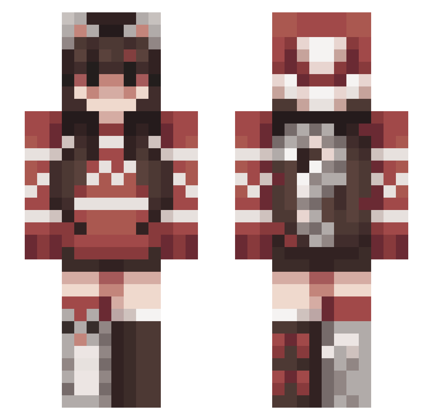 Anye_Paint_uwu Minecraft skin, front and back view