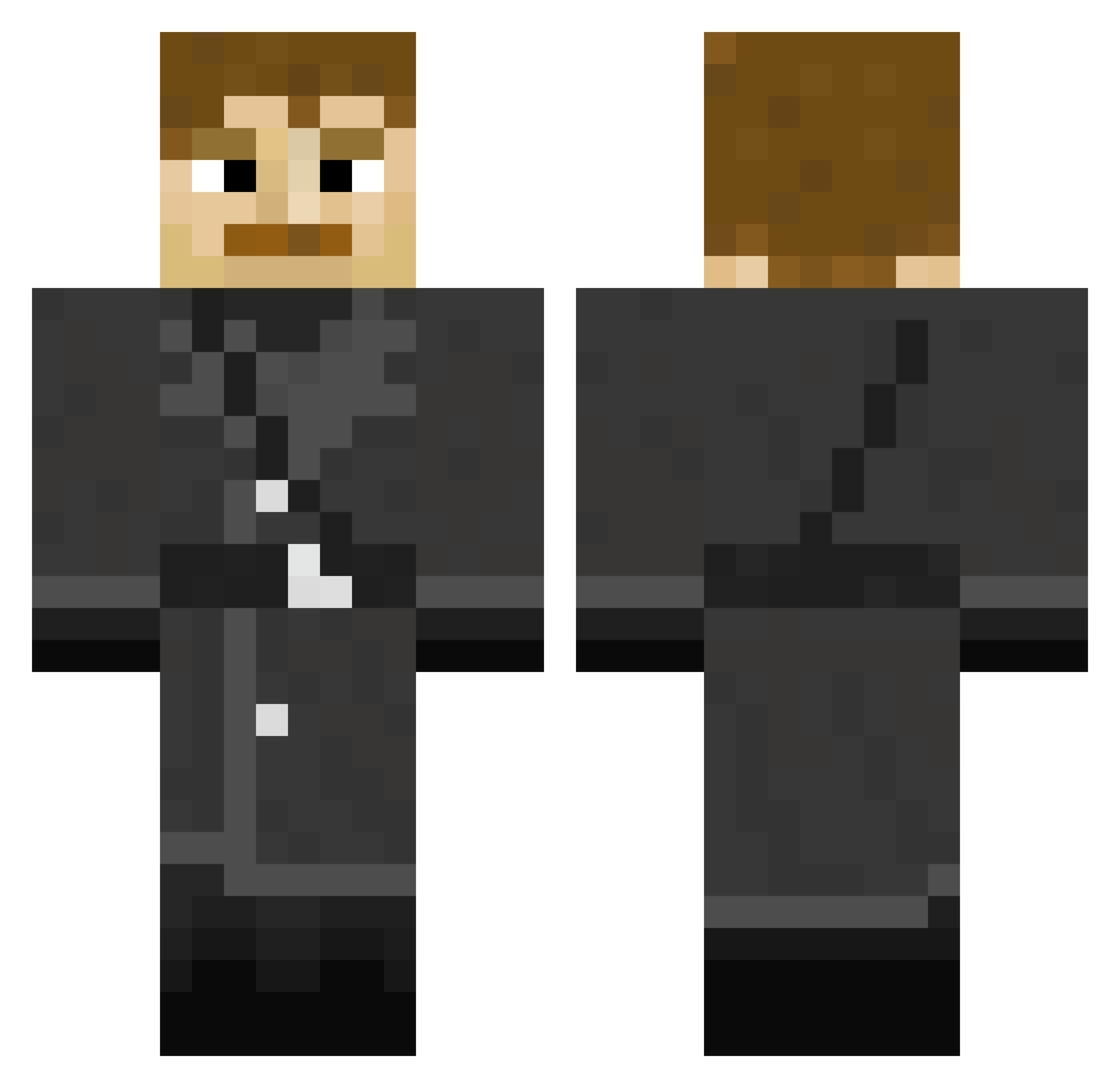 RostMaps Minecraft skin, front and back view