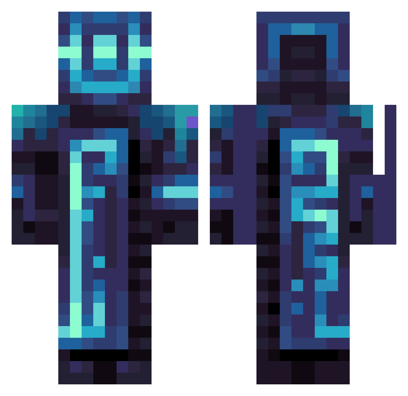 dragon_o_luck Minecraft skin, front and back view