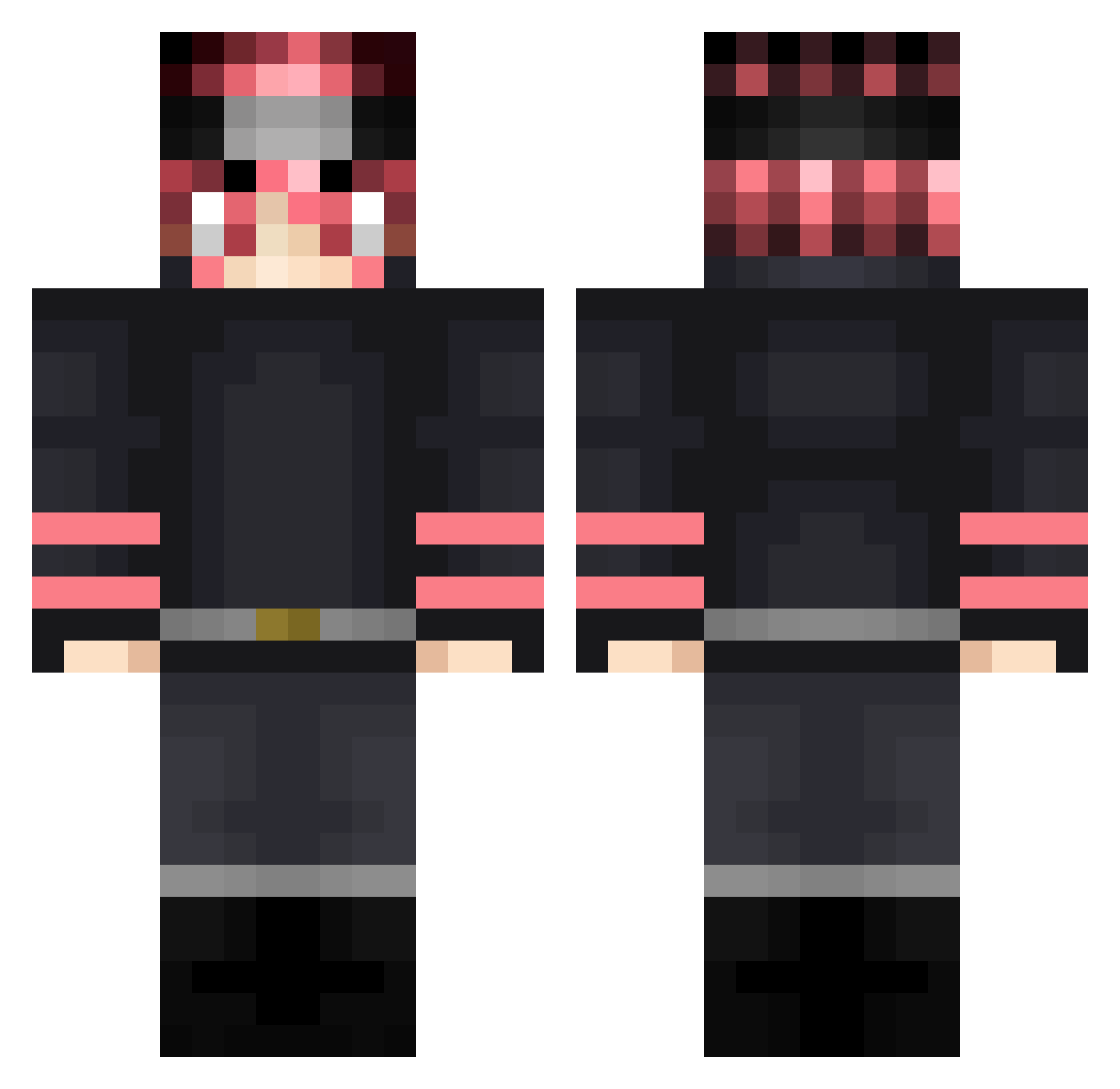iAgusSikez Minecraft skin, front and back view