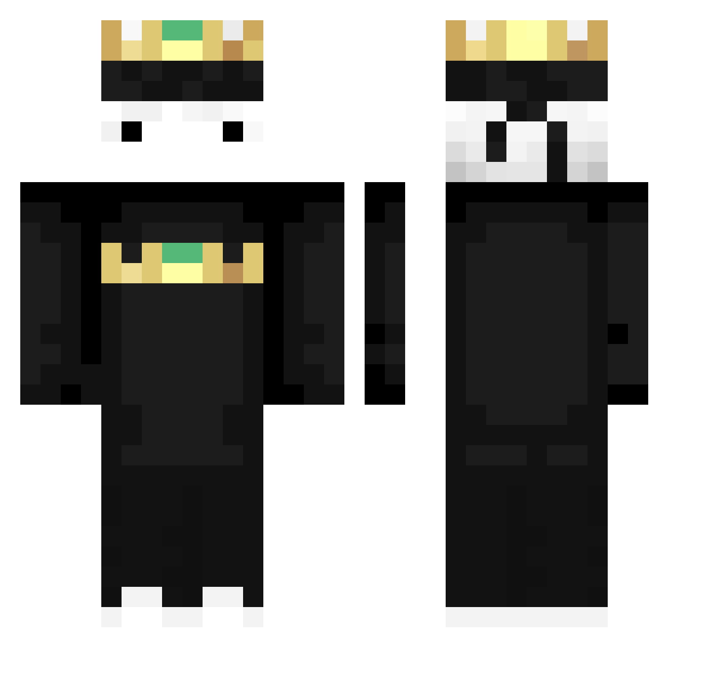 Thorjuss Minecraft skin, front and back view