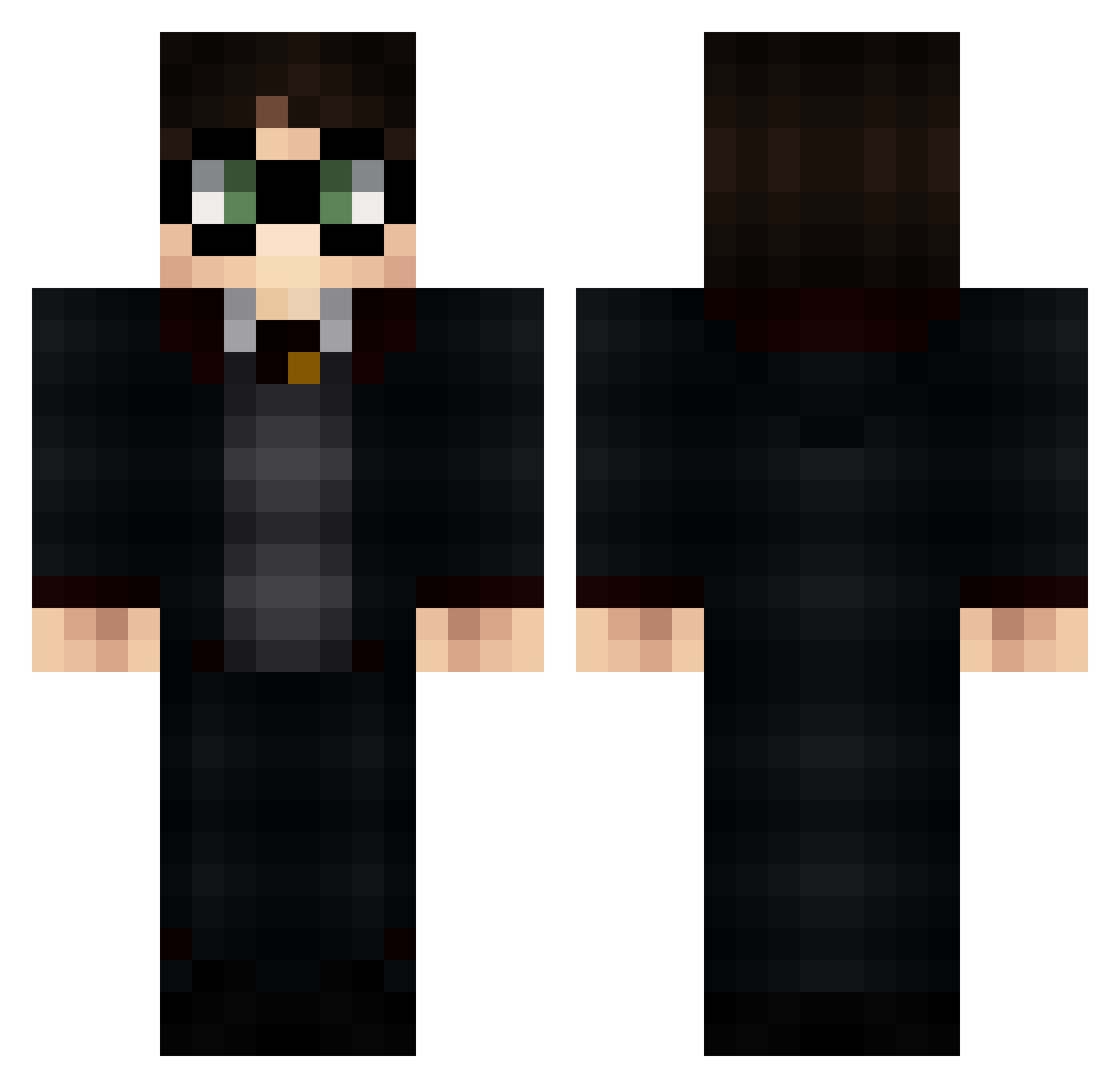 maurixio Minecraft skin, front and back view