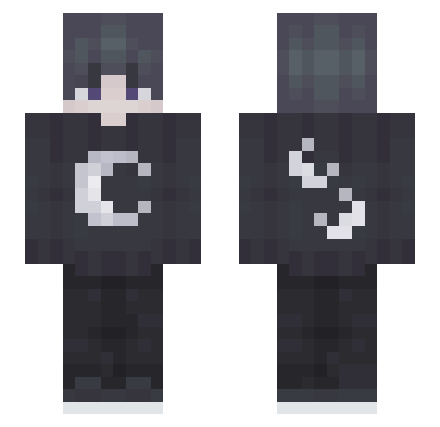 AntiDeathVenom Minecraft skin, front and back view