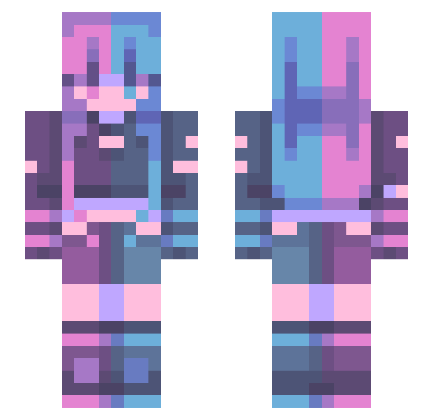 UNK_n_own Minecraft skin, front and back view