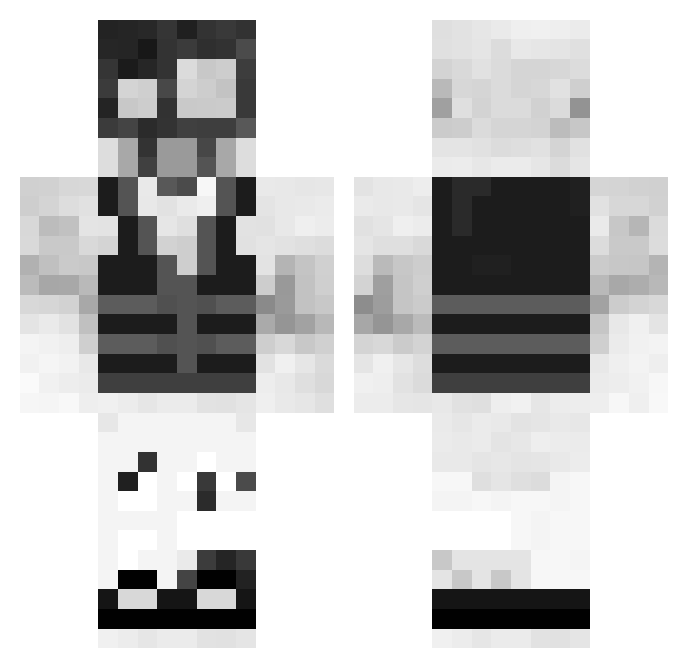 Sw33tPot4to Minecraft skin, front and back view