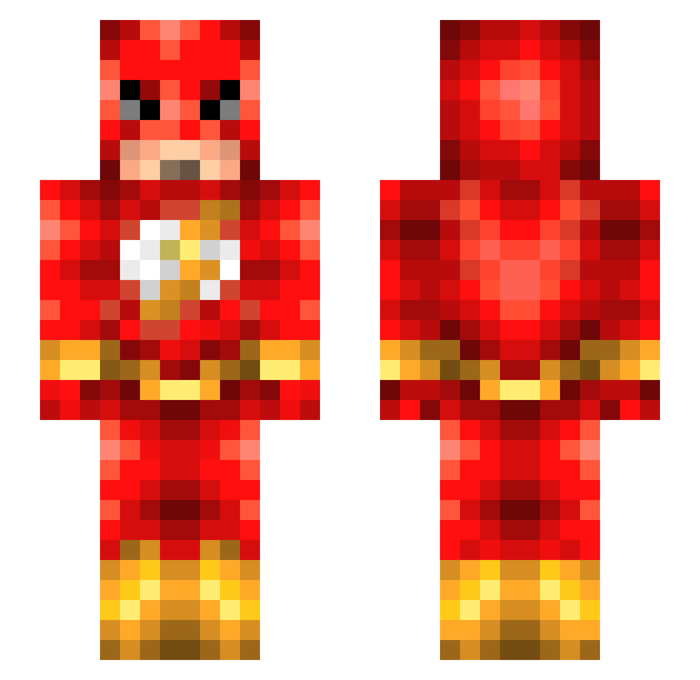 Debi Minecraft skin, front and back view