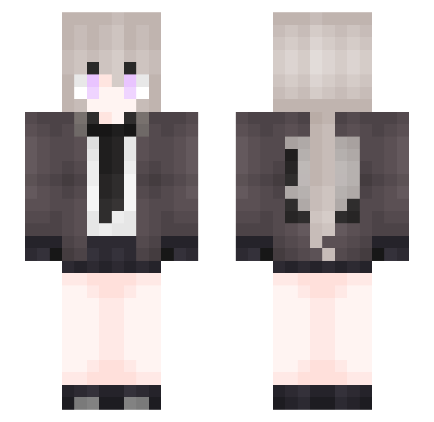 Y2FObw Minecraft skin, front and back view