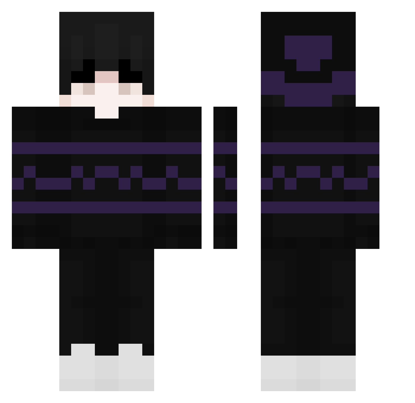 wiwi1910 Minecraft skin, front and back view