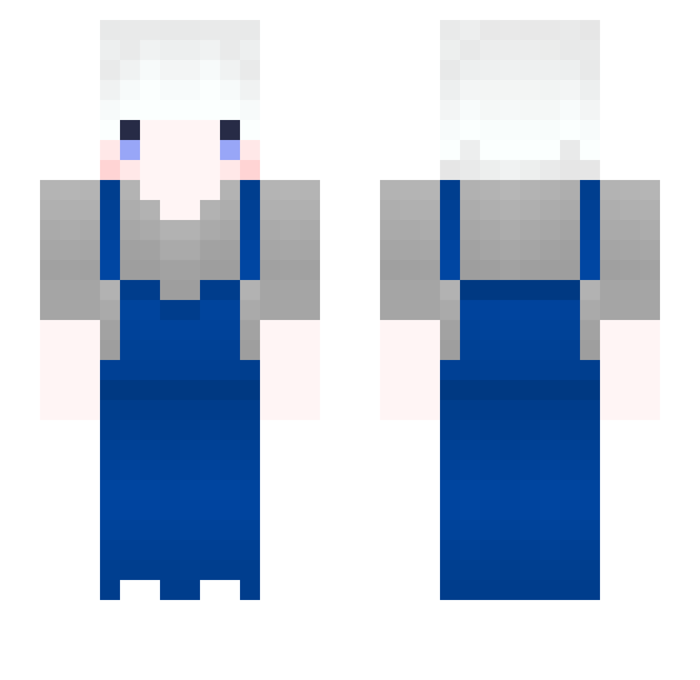 Yok___ Minecraft skin, front and back view