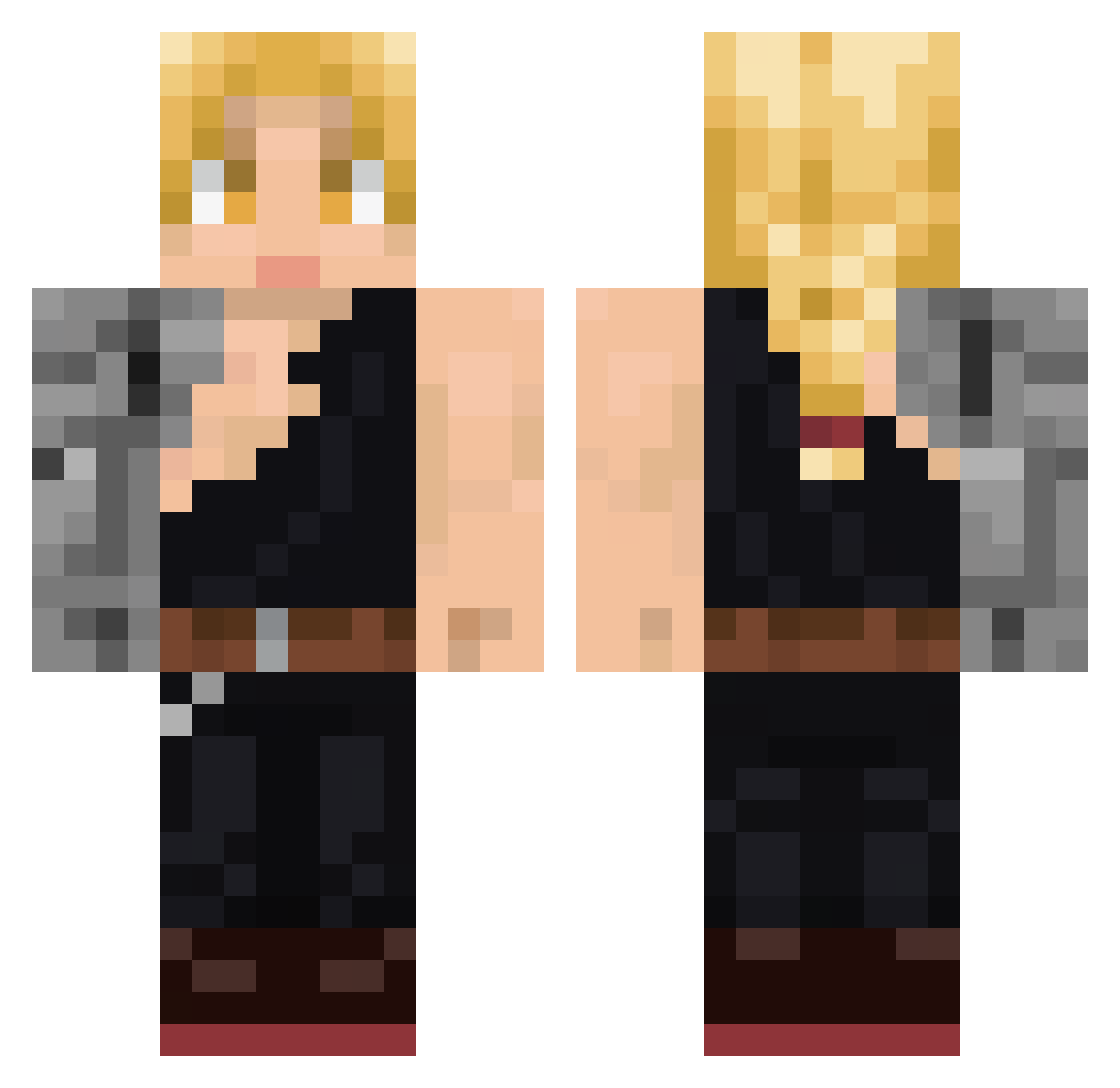 popcornsuccess Minecraft skin, front and back view