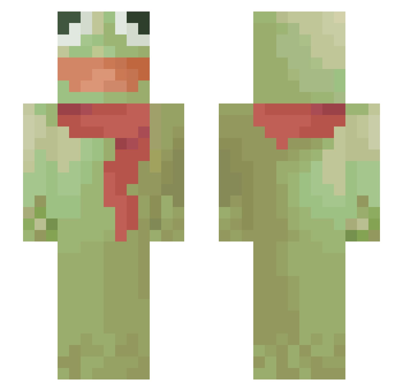 WatermelonWhale2 Minecraft skin, front and back view