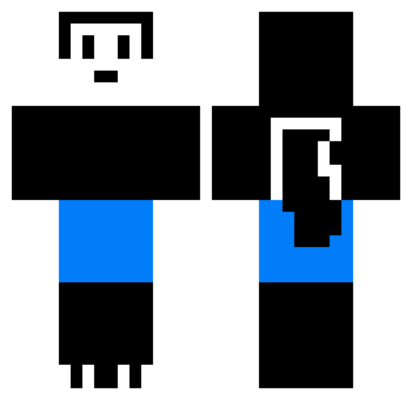 TTheMan2020 Minecraft skin, front and back view