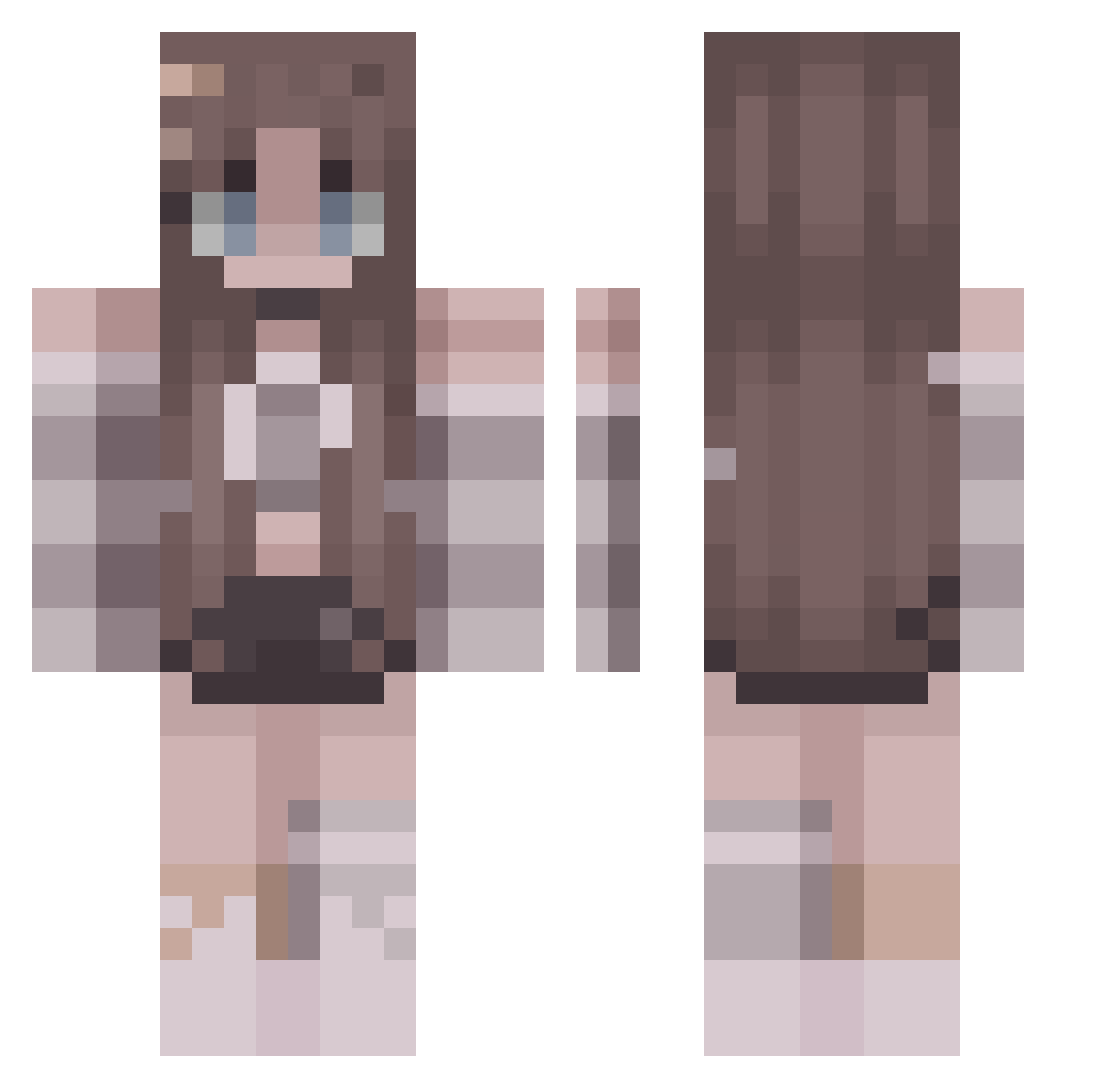silakkala Minecraft skin, front and back view