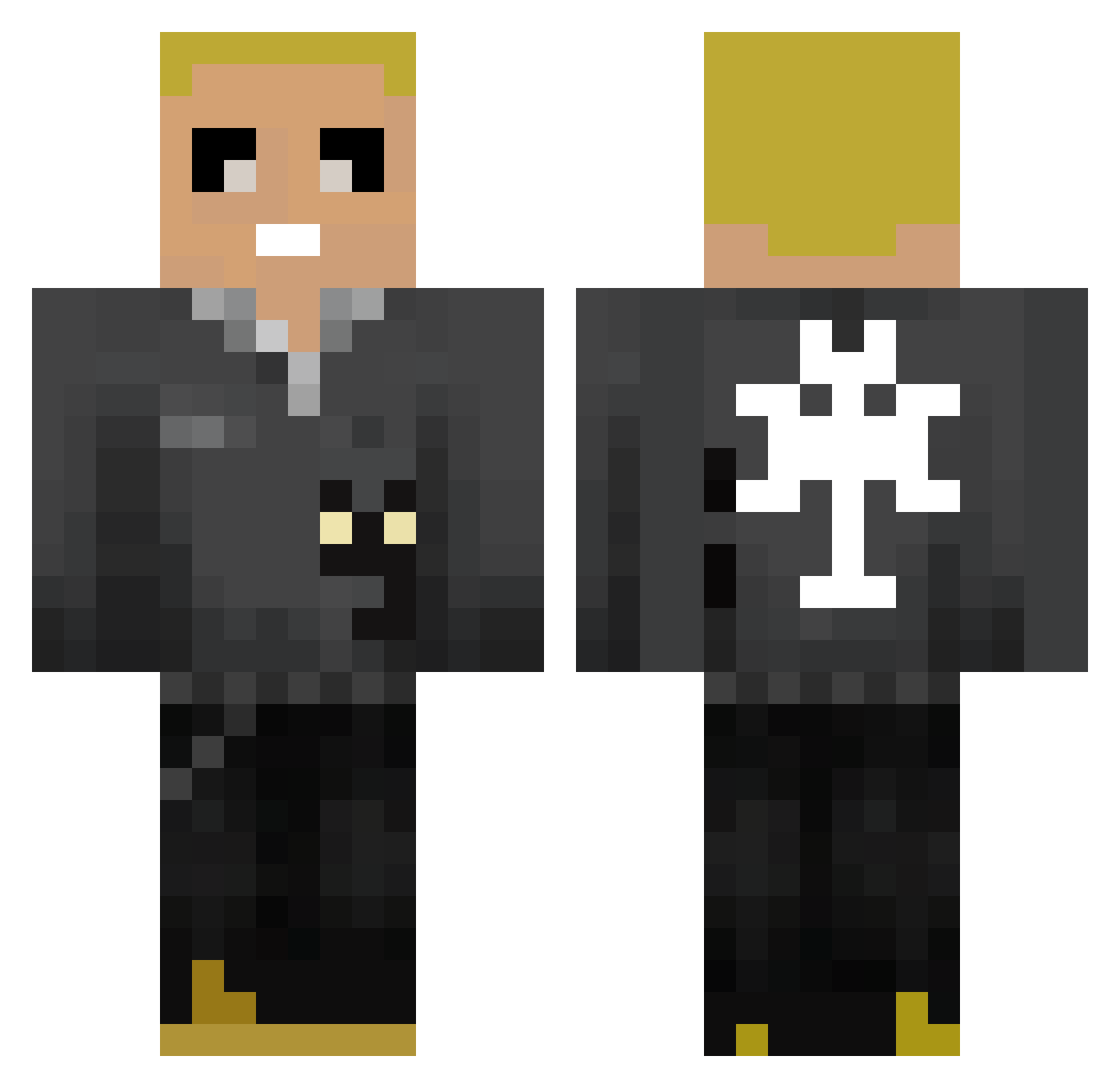 Sperovska Minecraft skin, front and back view