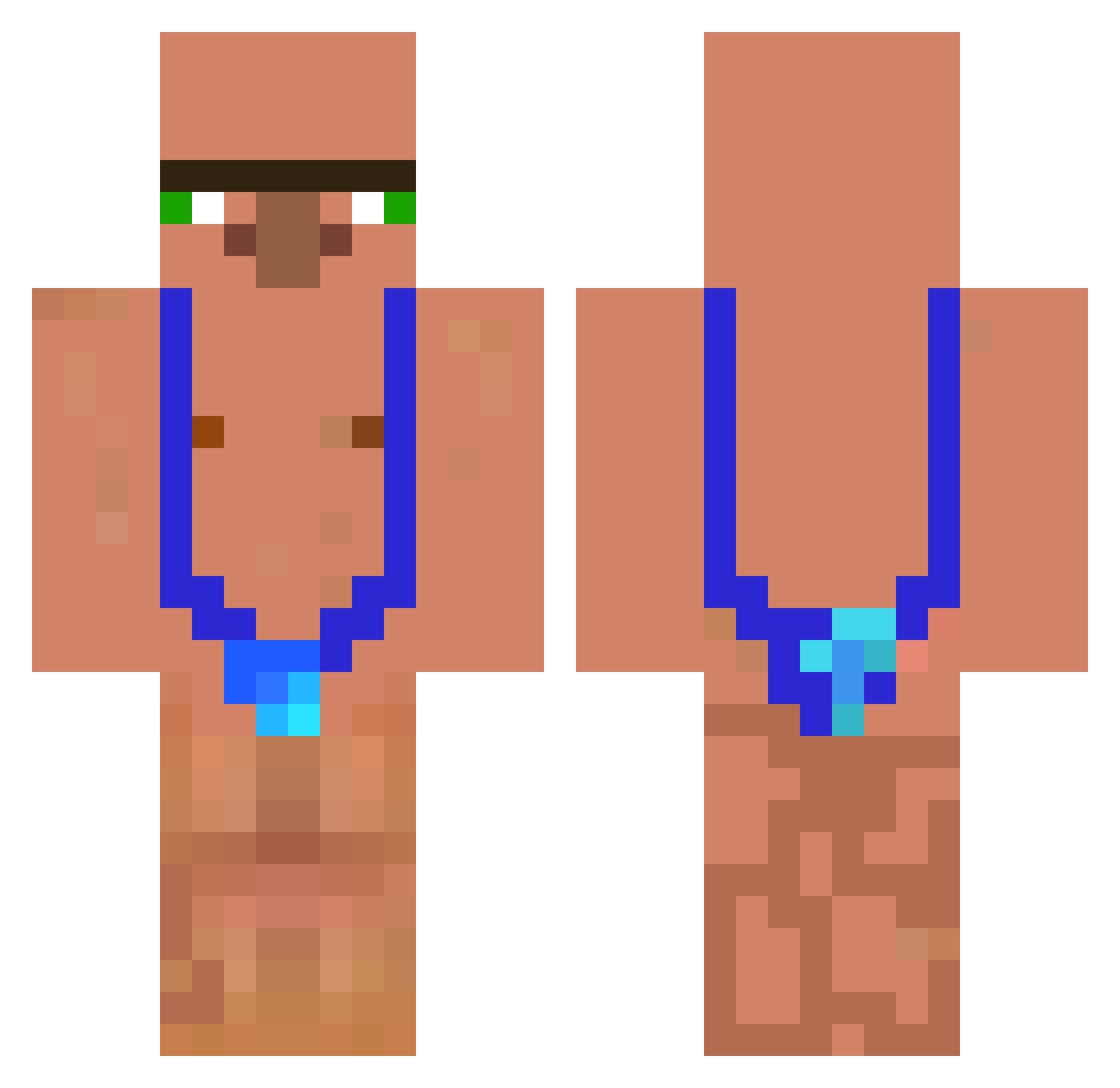 thatboytrevo Minecraft skin, front and back view
