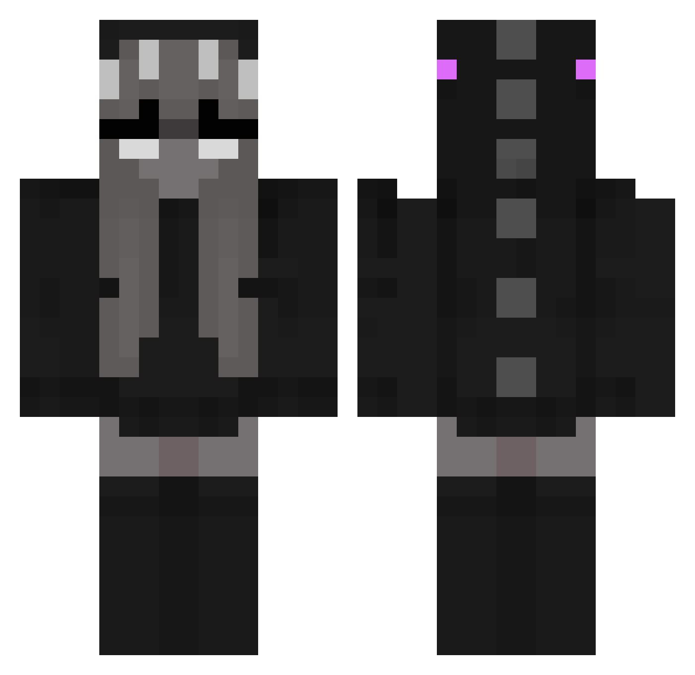xMilena0107 Minecraft skin, front and back view