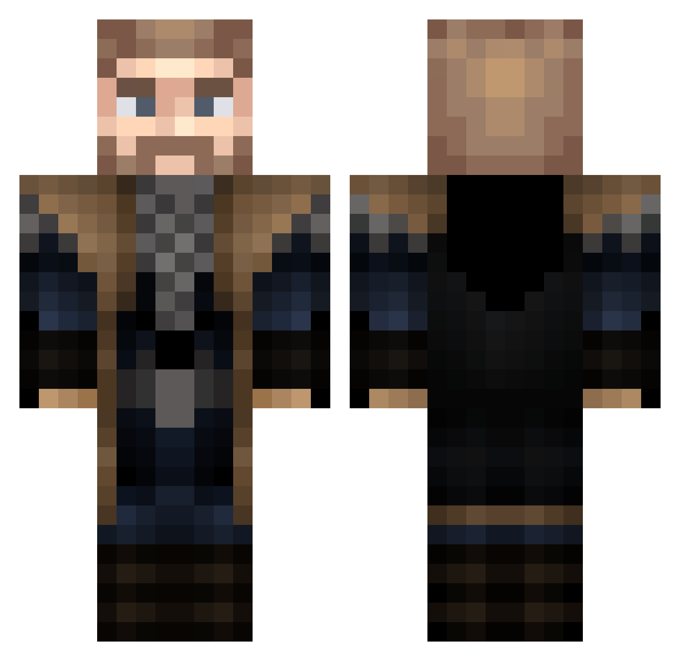 LW_Kydd Minecraft skin, front and back view