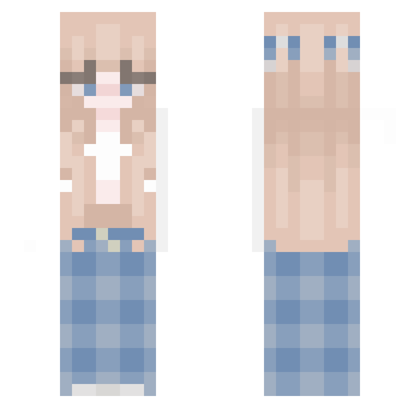 Lemuren_sohnTV Minecraft skin, front and back view