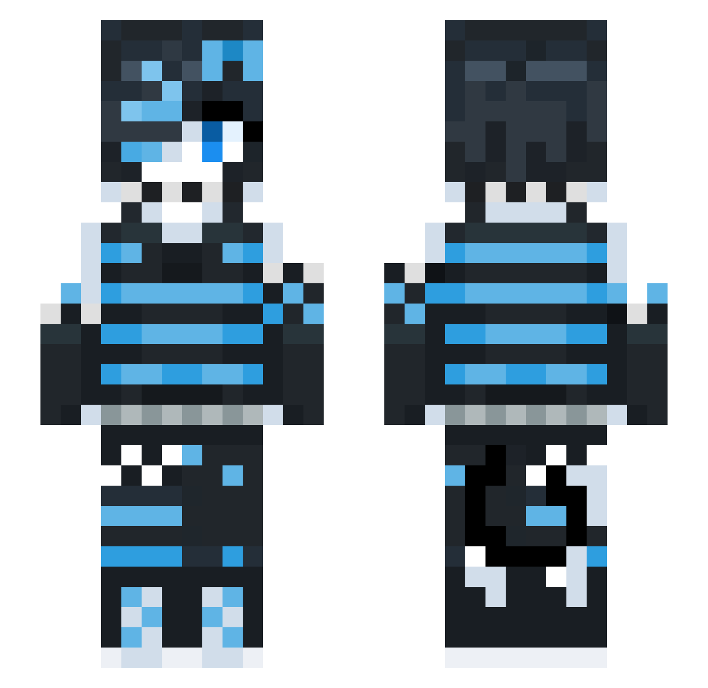 LOV_N Minecraft skin, front and back view