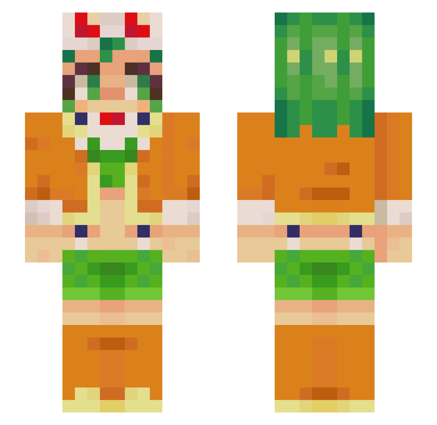 ilyGumi Minecraft skin, front and back view