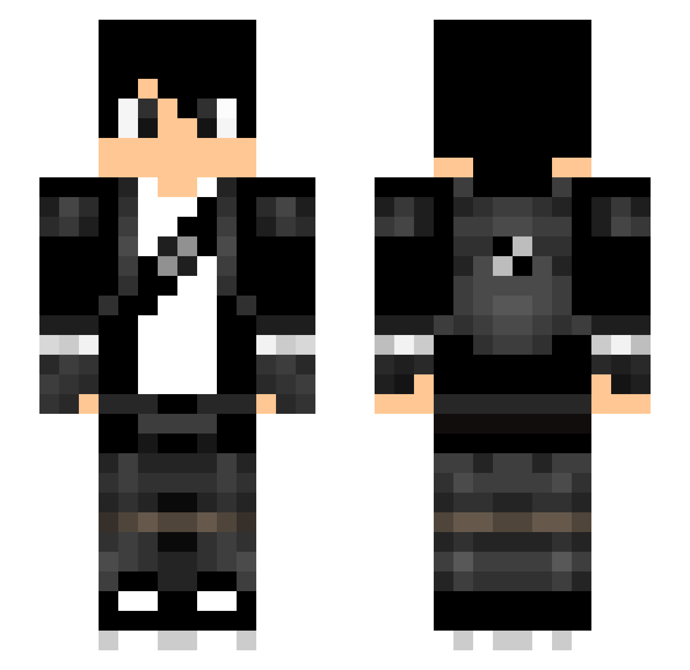 EduardIsTyping Minecraft skin, front and back view