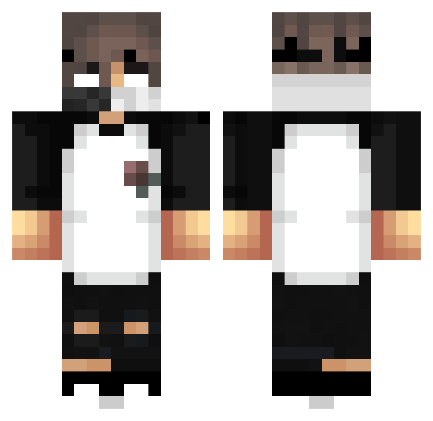 Debora Minecraft skin, front and back view