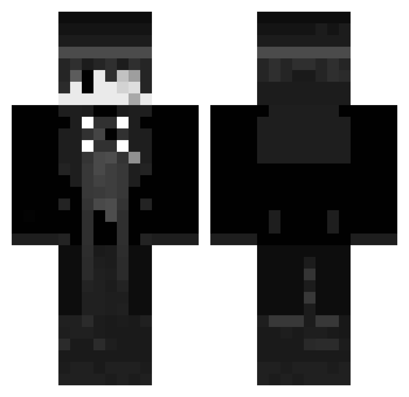 Lonellyy Minecraft skin, front and back view