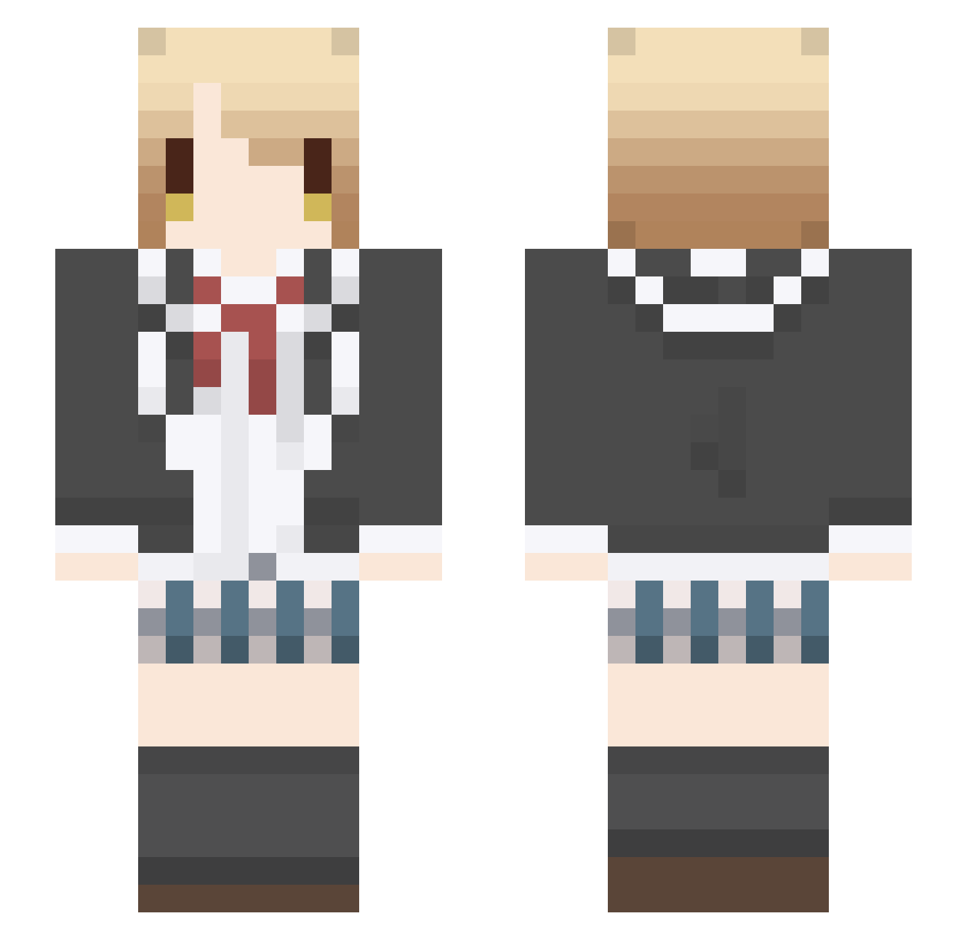 Kino_rari Minecraft skin, front and back view