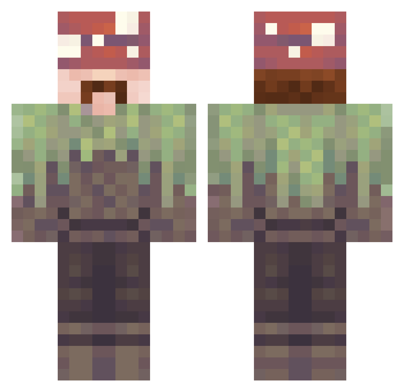 Atom_516 Minecraft skin, front and back view