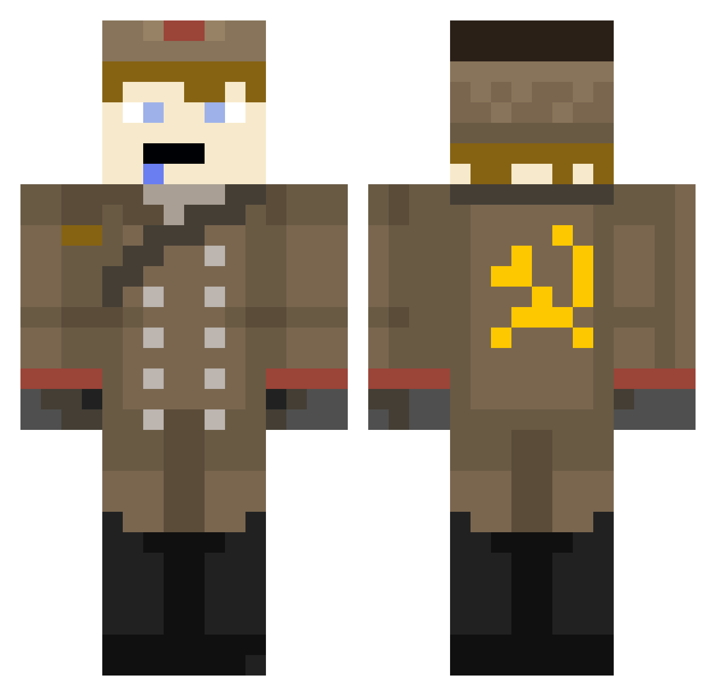 TheOtherWill Minecraft skin, front and back view