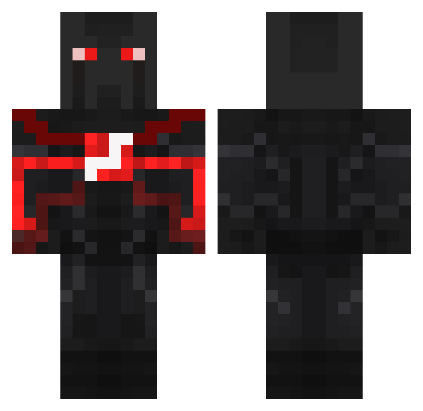 Jjstarzz261 Minecraft skin, front and back view