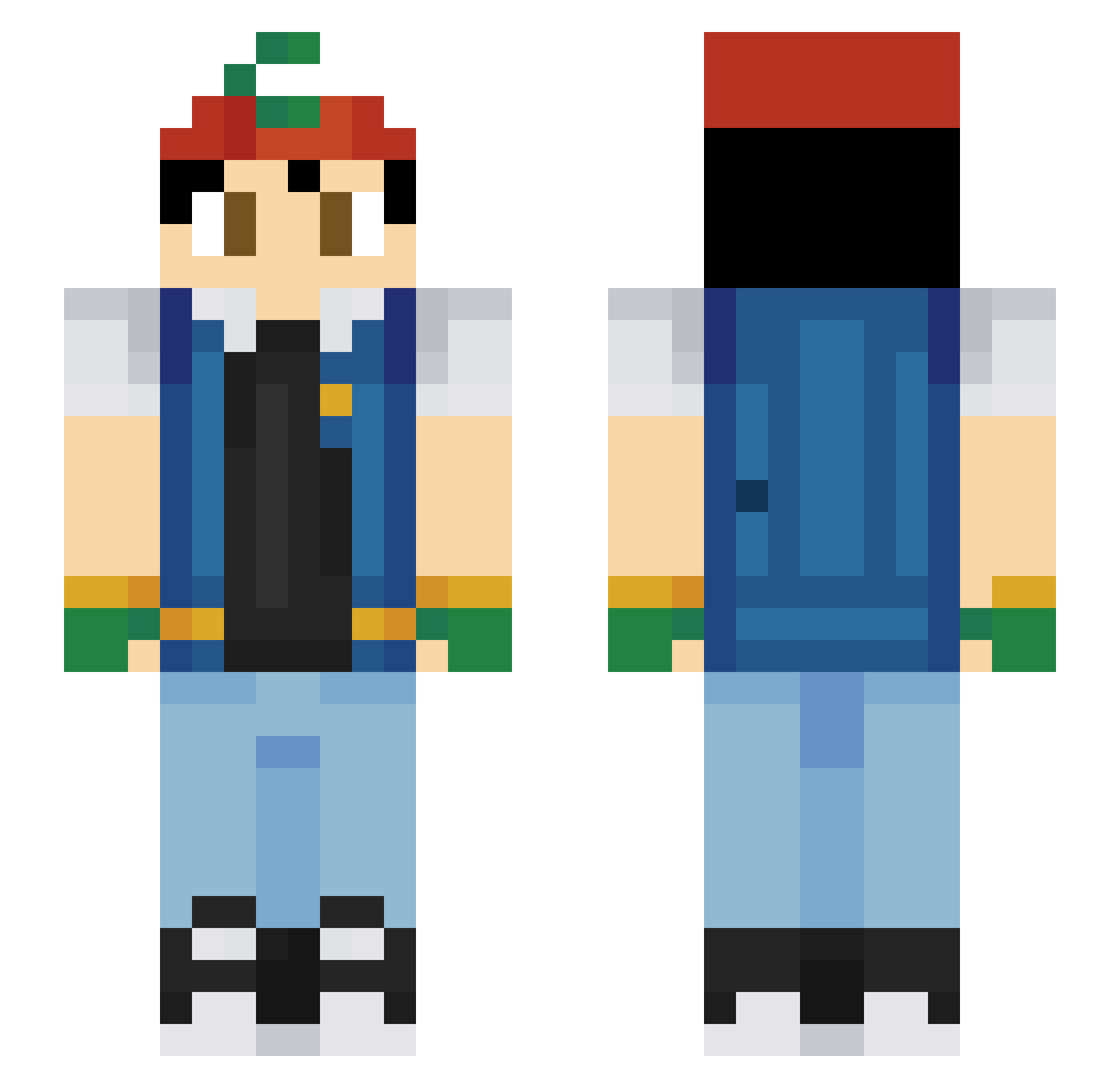 Olywood89 Minecraft skin, front and back view
