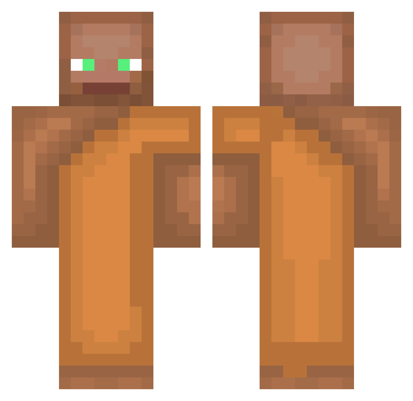 HarigerHari Minecraft skin, front and back view