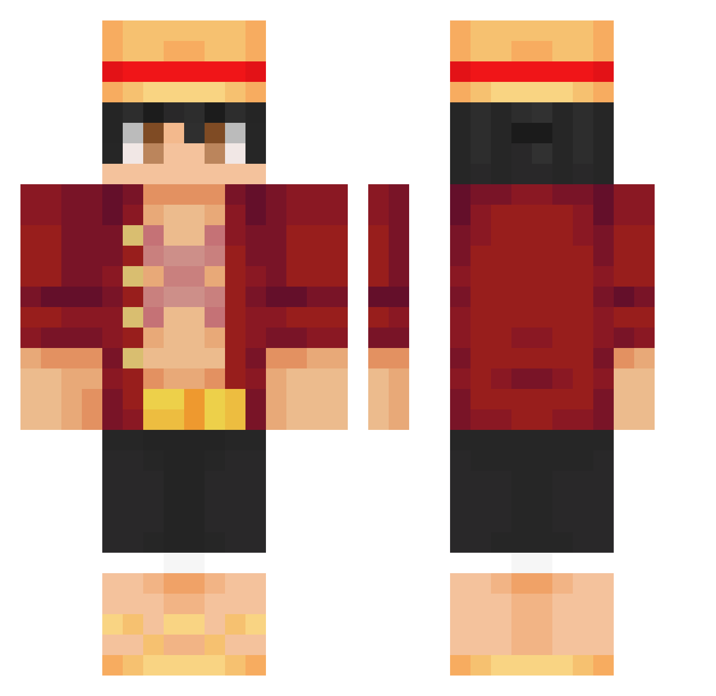 Tulpar42 Minecraft skin, front and back view