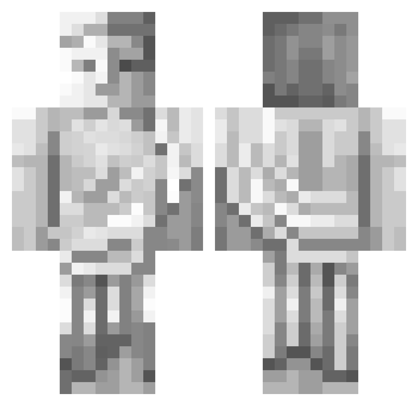 soupandsalad Minecraft skin, front and back view