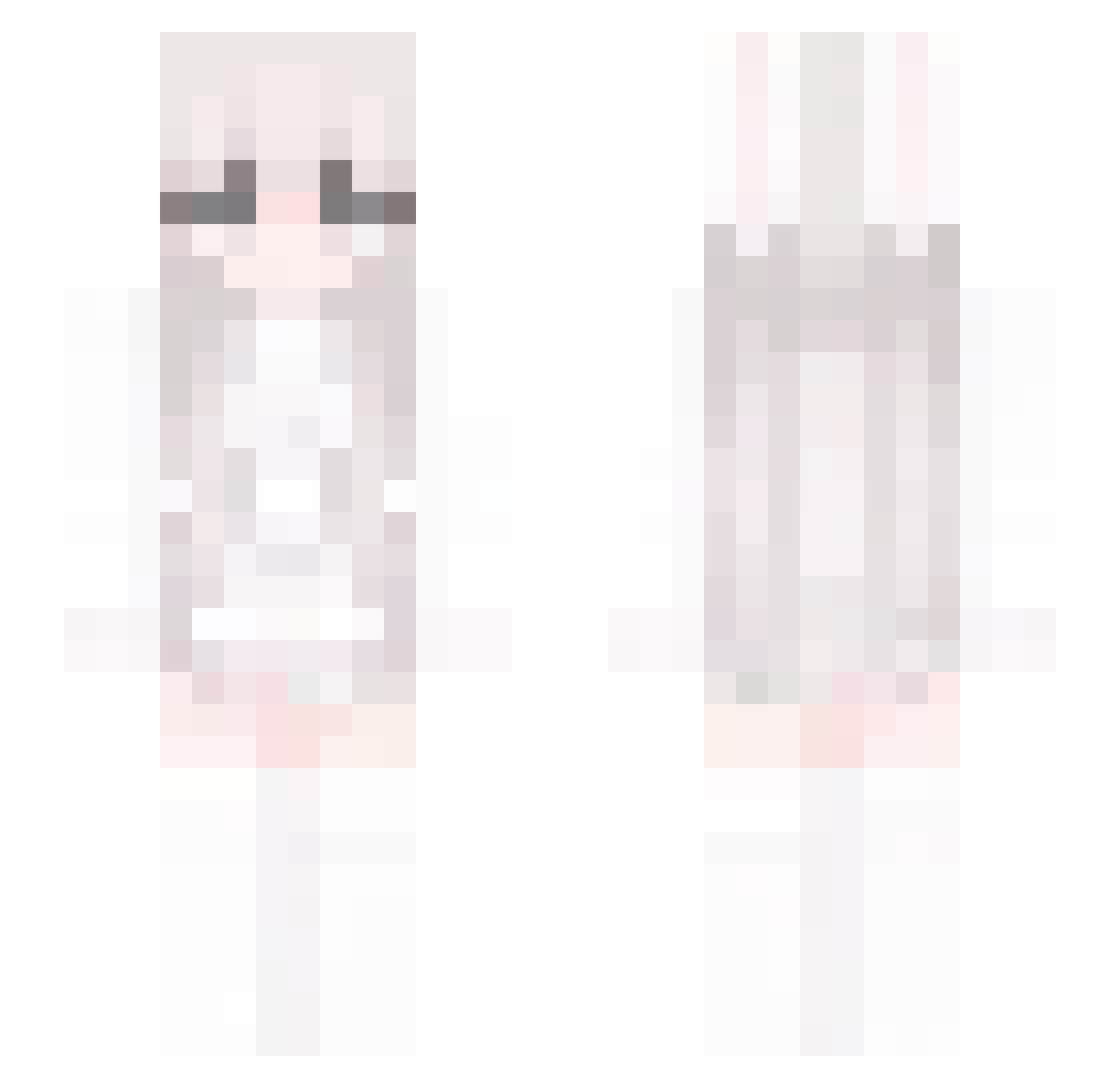 plysora Minecraft skin, front and back view