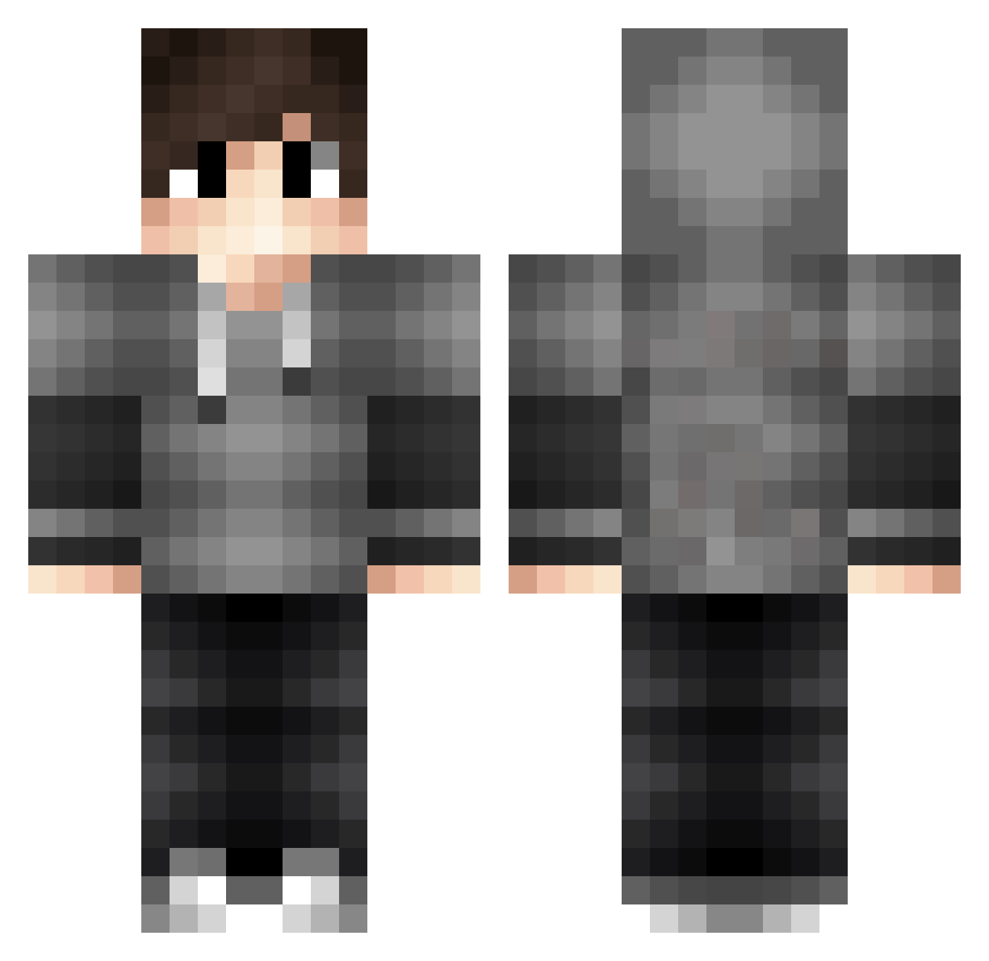 WeirdDonut0348 Minecraft skin, front and back view