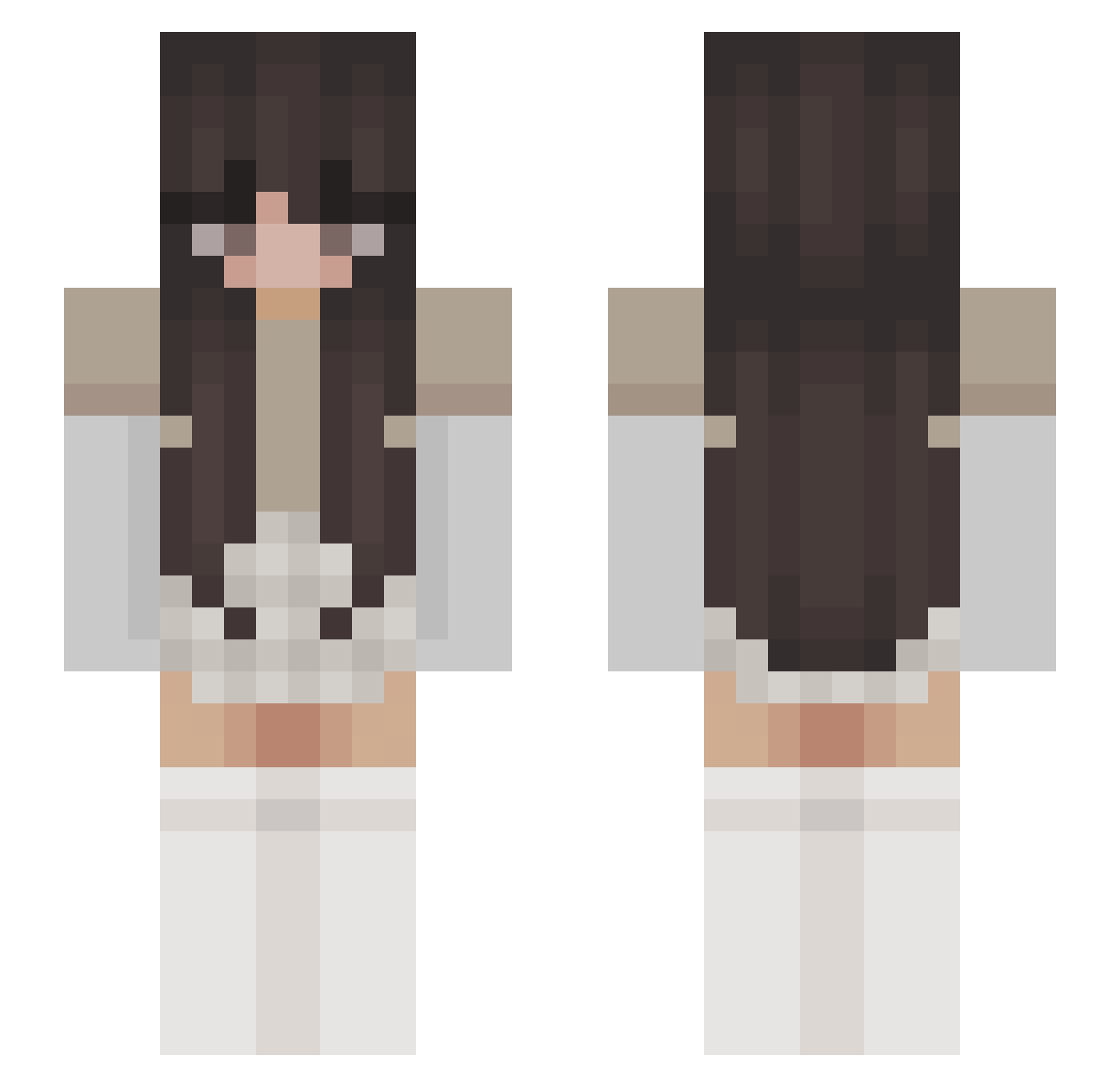poppyo3o Minecraft skin, front and back view
