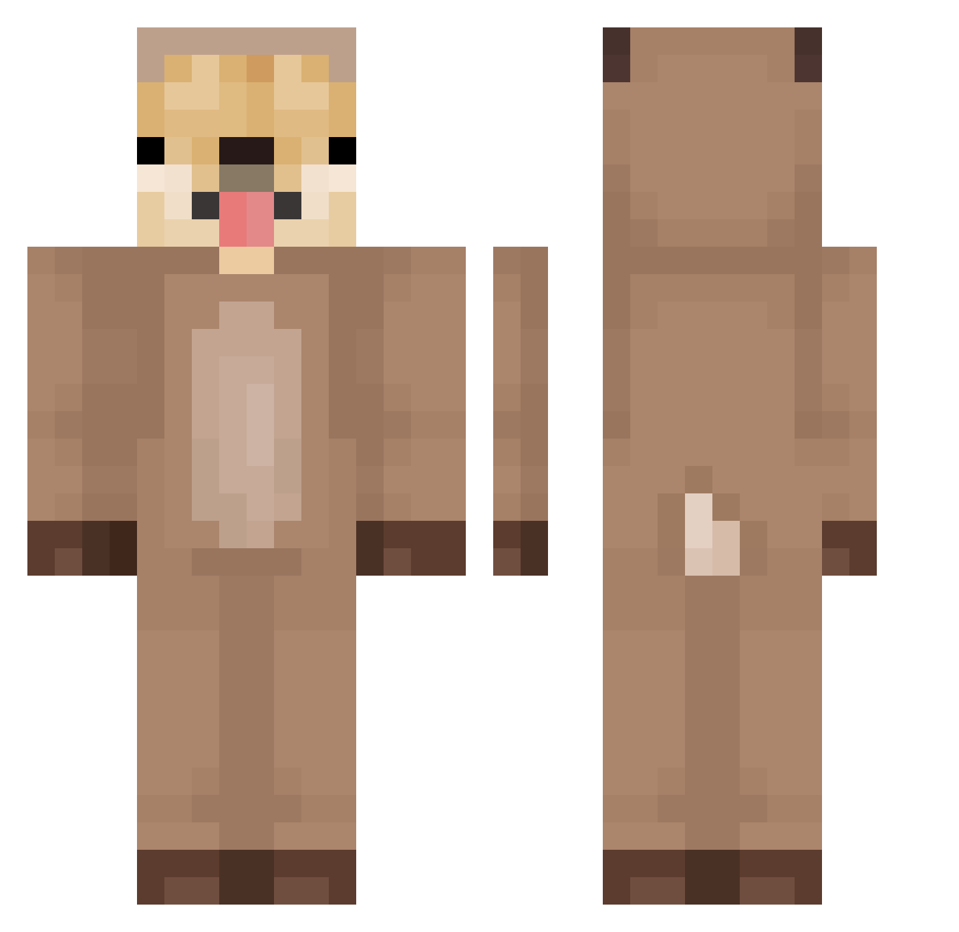MephistoAngel Minecraft skin, front and back view
