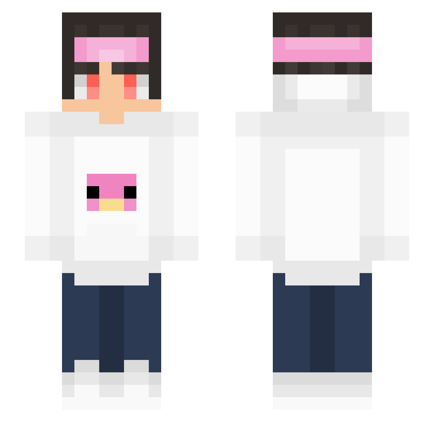 MrStuffies Minecraft skin, front and back view